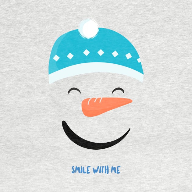 Happy Snowman Smiley Face by Carley Creative Designs